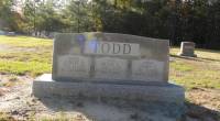 Asbury Daniel ( A. D.) Todd , James T. Todd and Millie A. Todd --- Headstone