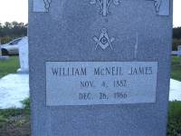 Monument for William McNeil James