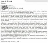 Hoyt A Bryant obituary