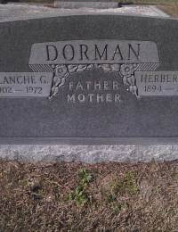 Herbert Brooks Dorman Headstone