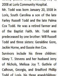 Phillip Todd Obit.