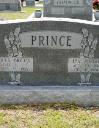 Gravestone of Ira &amp; Dula (Cox) Prince