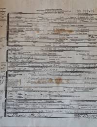 Mannie Bryant Todd death certificate