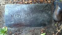 Mary Jane Todd in Holly Hill cemetery