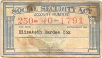 Hardee, Helen E social security card