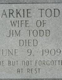 Clarkie E Baker Todd tombstone