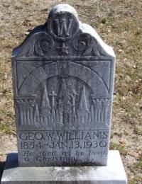 George W. Williams gravestone