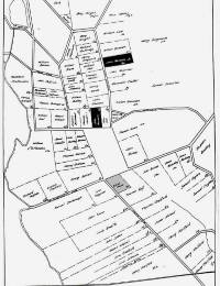 Map of the first homesites of Guilford, Connecticut.
