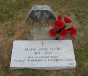 Mary Jane Todd Todd headstone