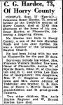 Columbus Grant Hardee Obit