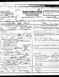 Cox, Julius Jefferson Death Certificate