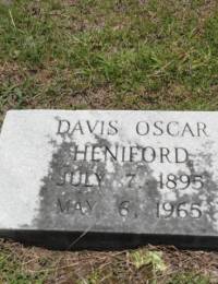 Davis Oscar Heniford Sr - Headstone