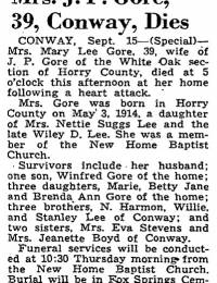 Mary Lee Obit.