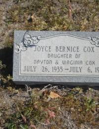 Joyce Bernice Cox headstone
