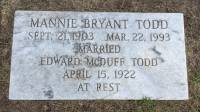 Mannie Bryant Todd marker