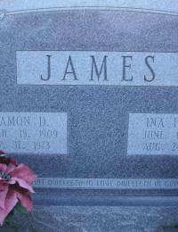Monument for Leamon D. and Ina Harris James