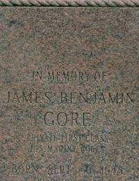 PFC James Benjamin Gore marker