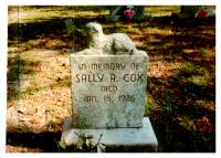 Cox, Sally A died Jan 18, 1926