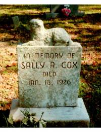Cox, Sally A died Jan 18, 1926
