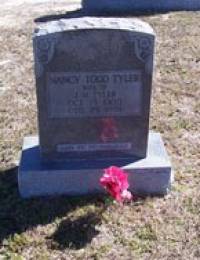 Nancy Todd Tyler headstone