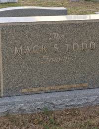 Mack S Todd Family marker