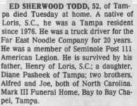 Ed Sherwood Todd obituary