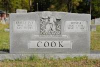 Hosea Cook &amp; Emely Amelia Ivy Headstone