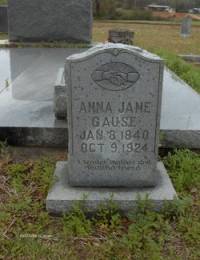 Anna Jane Todd Gause tombstone
