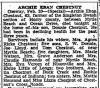 Archie Evan Chestnut obituary