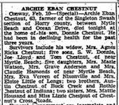 Archie Evan Chestnut obituary