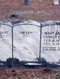 John Samuel and Mary Jane Gore and Mary Jane Barker Cox