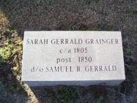 Sarah Gerrald headstone