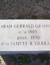 Sarah Gerrald headstone