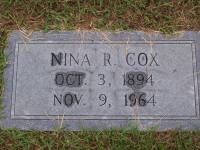 Nina R. Russ Cox Headstone