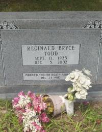 Reginald Bryce Todd headstone