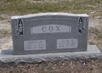 Jesse Samuel Cox &amp; Wife Ruth Serena Matessa Butler Headstone