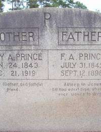 Franklin Asbury Prince headstone