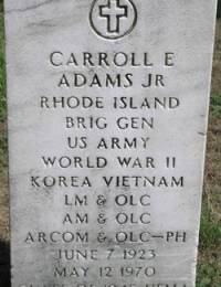 Brigadier General Carroll E Adams Jr headstone