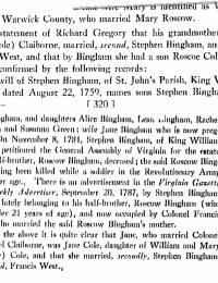 Rachel Bingham was the daughter of Jane Cole and Stephen Bingham