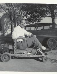 Rodney Cox on homemade go-cart 076