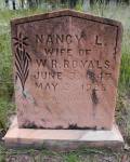 Nancy Lucretia Todd Royals headstone