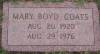 Mary E. Prince Boyd Coats headstone