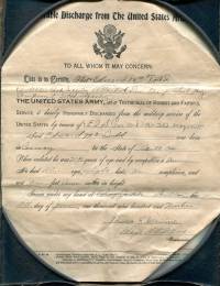 E McDuff Honorable Discharge WWI