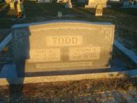 Joseph J and Mary Mishoe Todd headstone