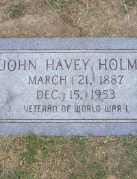 John Havey Holmes Gravestone