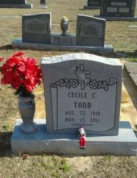 Cecile Lucille Curry Todd headstone