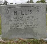 William Joseph and Mary Ida Dunston Hollis headstone