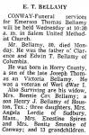 Emerson Thomas Bellamy Obit.