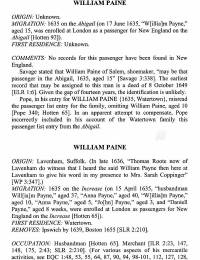 Book, Great Migration, Vol 5 - William Paine - p340