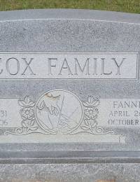 Elton and Fannie Cox headstone
